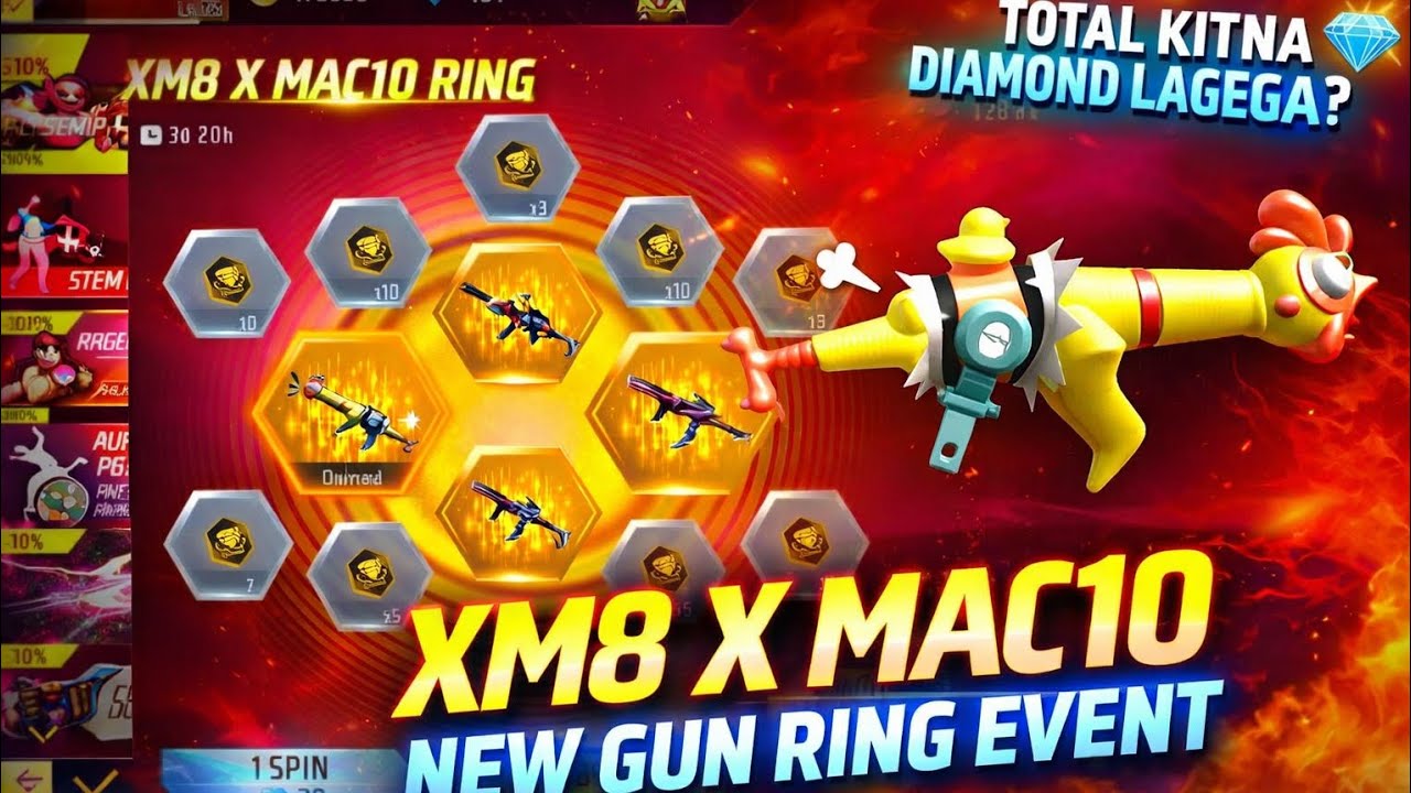 NEW XM8 X MAC10 RING EVENT ( PUMPKIN XM5. IS BACK ) TOTAL KITNA DIAMOND LAGEGA DEKHTE HAI 😱#freefire