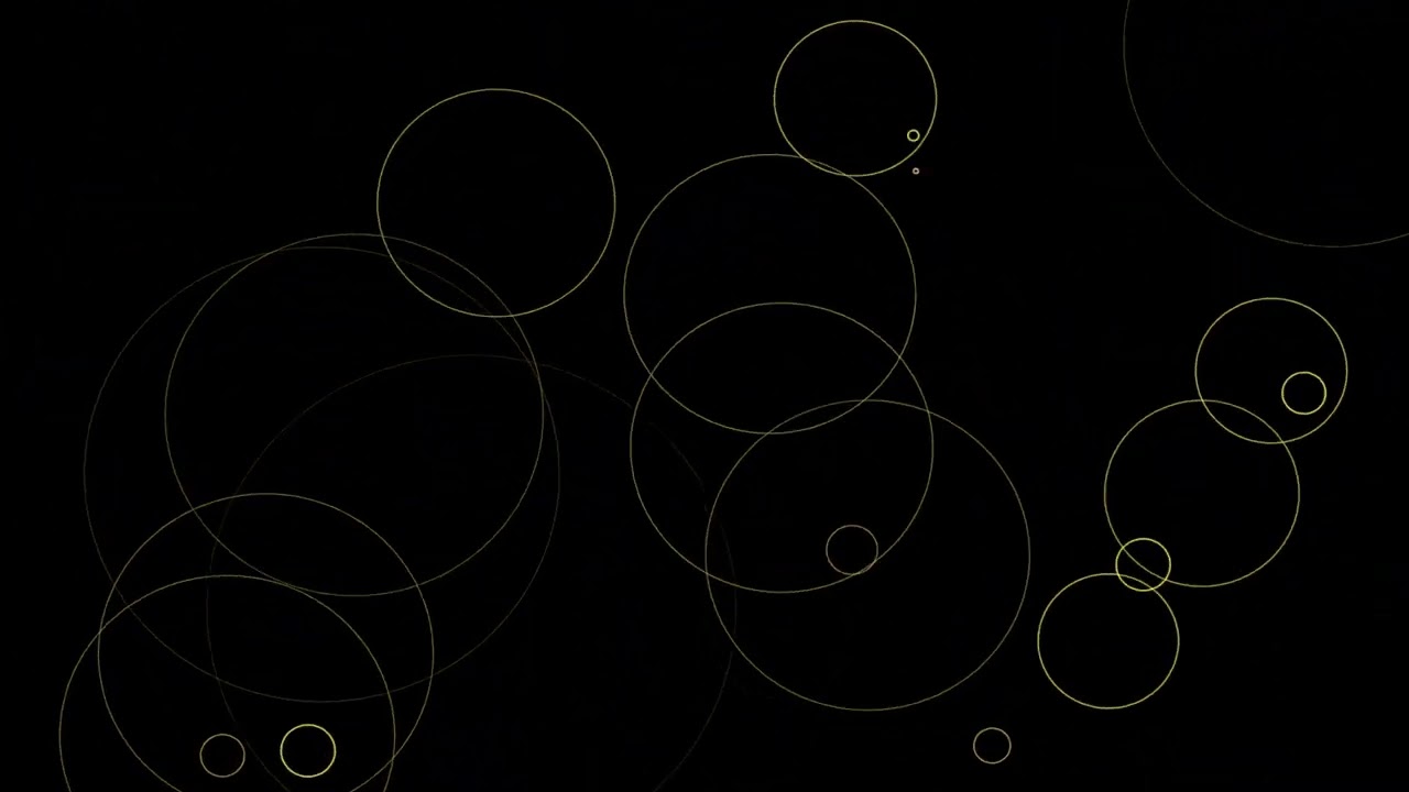 yellow expanding circles - smooth satisfying - bokeh effect animations