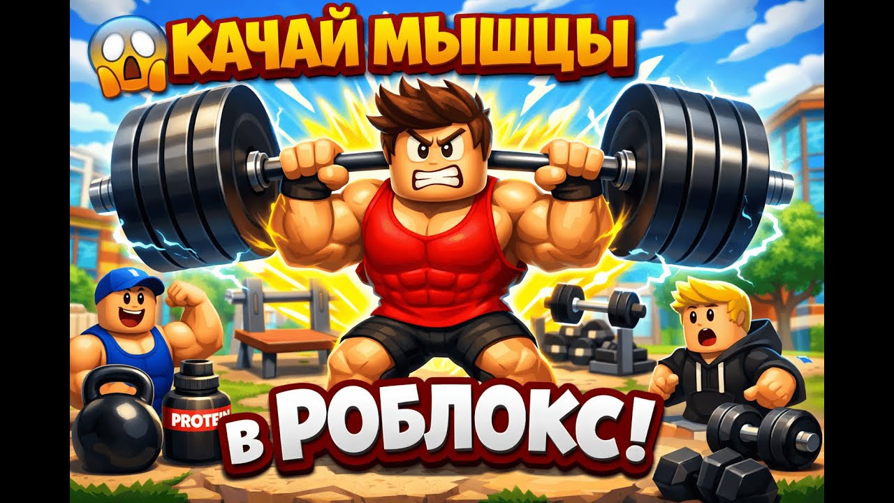 😱 КАЧАЙ МЫШЦЫ ЧТОБЫ СТАТЬ СИЛЬНЕЕ - в РОБЛОКС!
