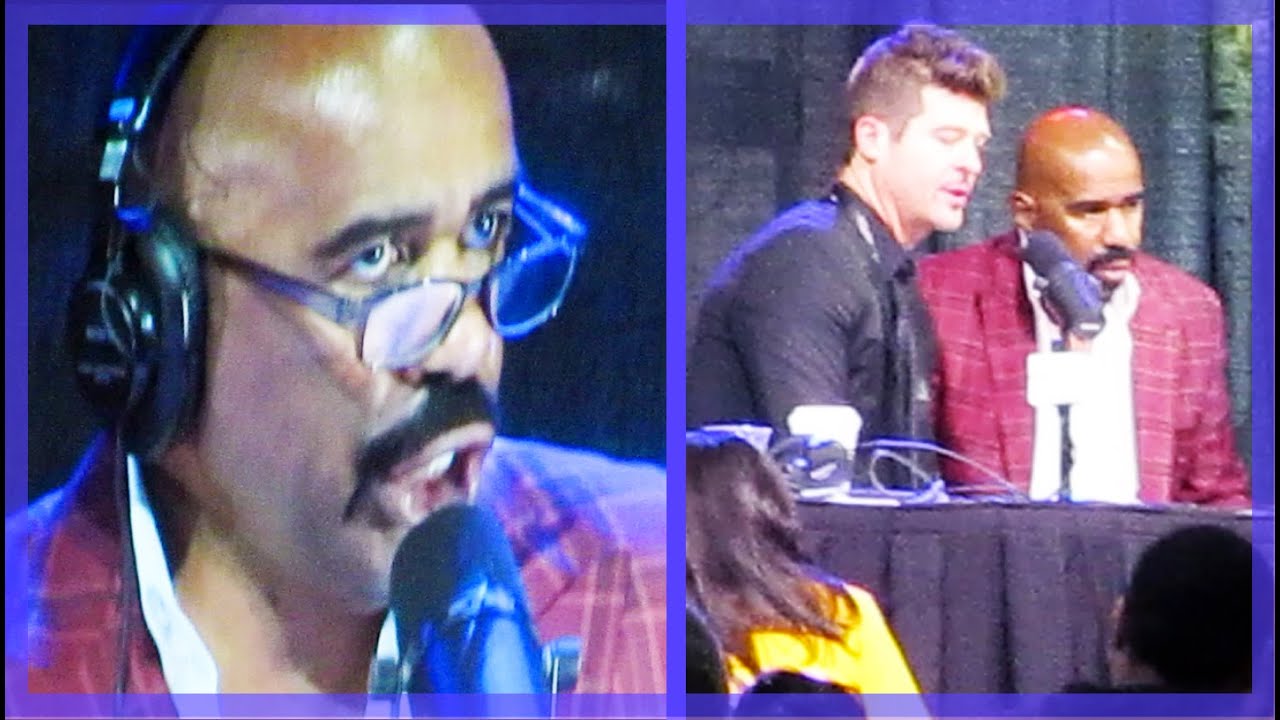 Steve Harvey Morning Radio Show Live in Atlanta w/ K. Michelle & Robin Thicke!