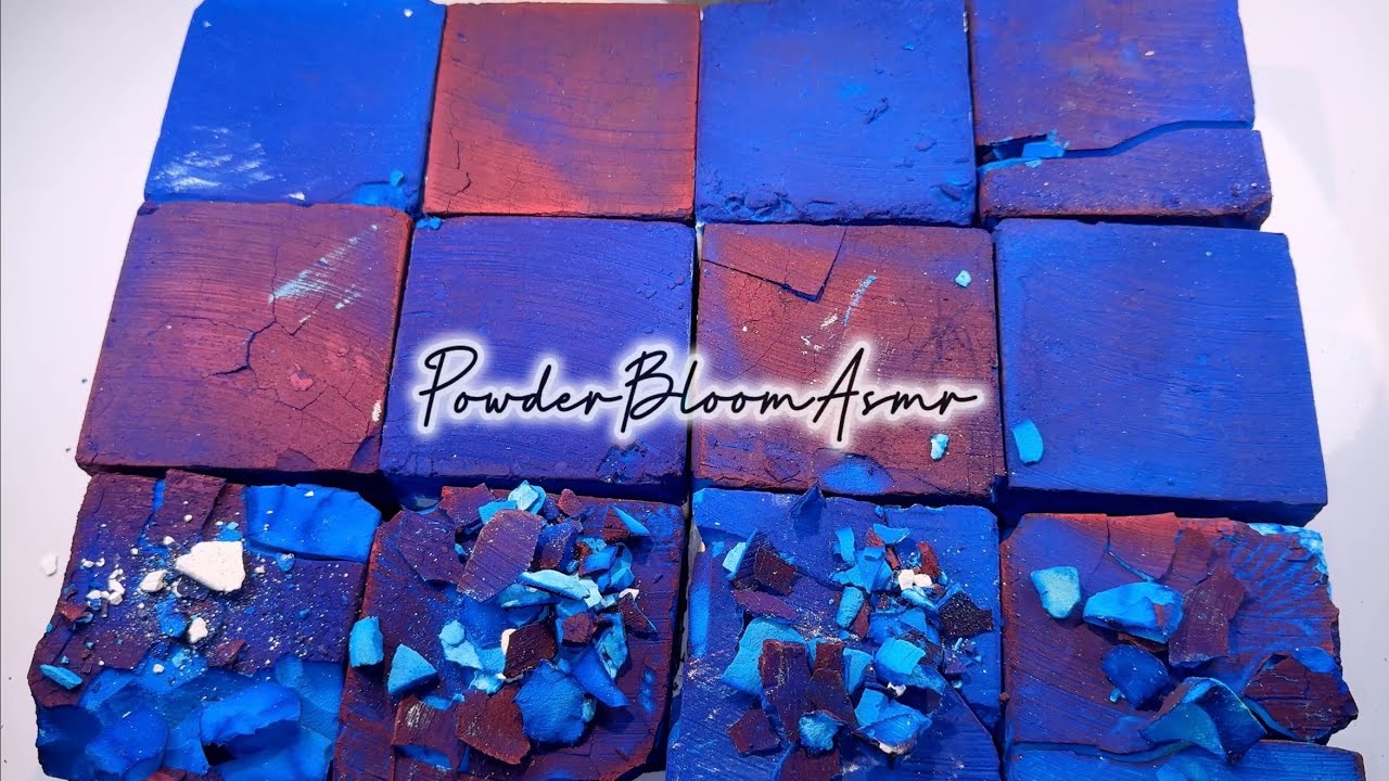 Moody Blue💙 | Dusty Soft & Flakey Crisp | #18DaysOfLoveASMR | Powder Bloom Asmr #gymchalkasmr #fyp