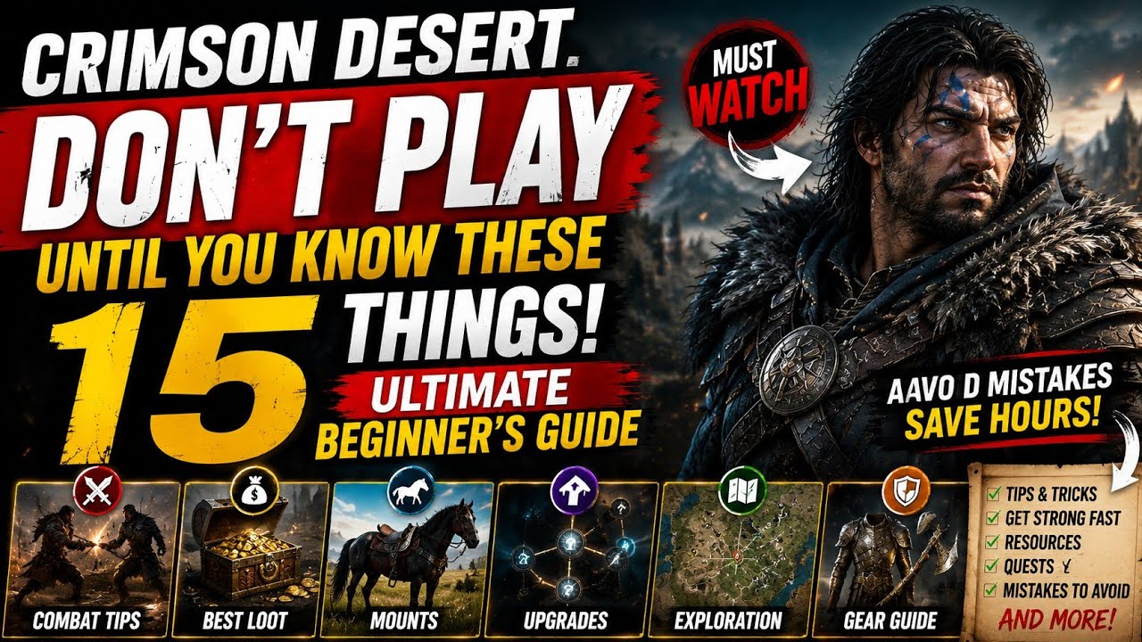 Crimson Desert: 15 Things I WISH I Knew Before Playing! (Ultimate Beginner&rsquo;s Guide) ⭐