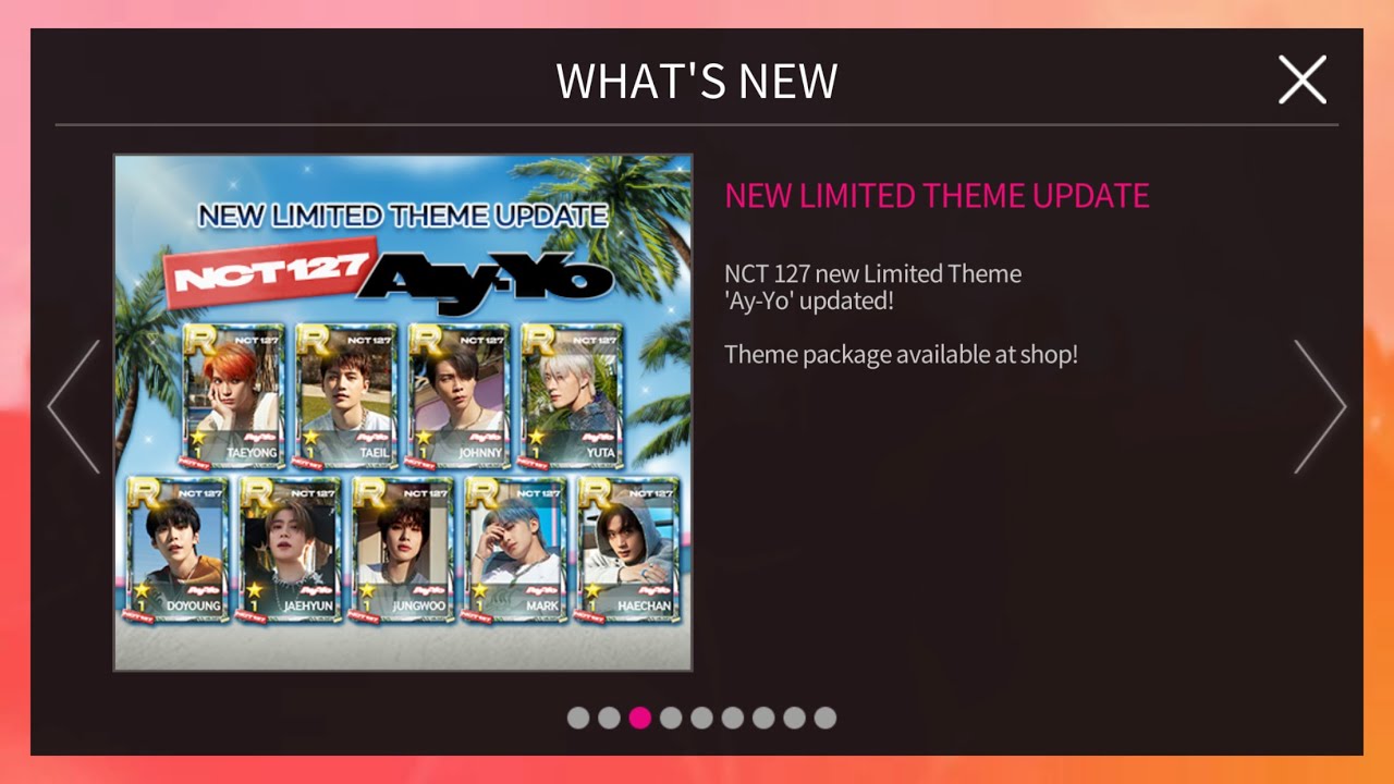 [SuperStar SMTOWN] Completing NCT 127 ‘Ay-Yo’ Limited Theme | BG image + Taeyong Limited BG