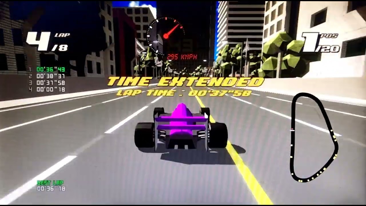 (I love it when my game crashes!) Formula Retro Racing Gameplay (City Loop - Beginner) (Automatic)