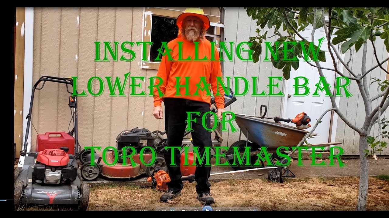 Toro TimeMaster Lawn Mower Repair Broken Lower Handlebar.