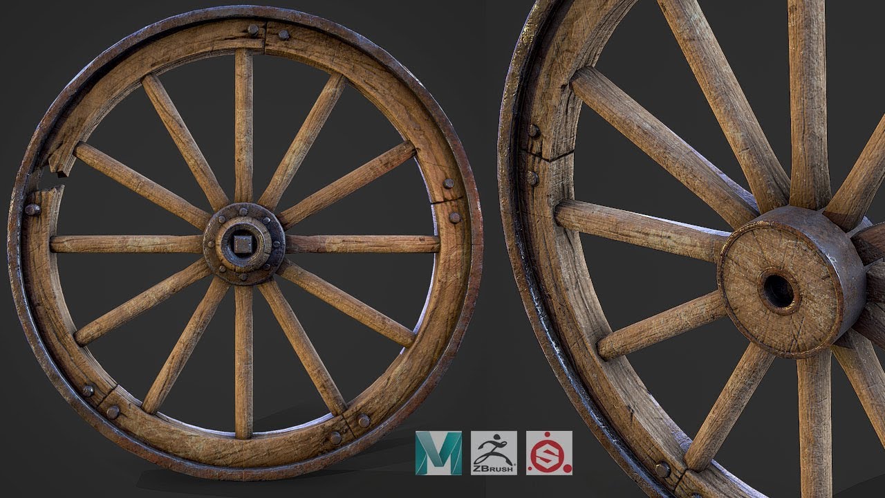 Maya 2020, Zbrush 2020, Substance Painter - Realistic Wheel