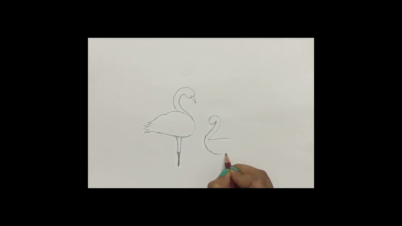 Flamingo Scenery | Very Easy Flamingo Scenery #Drawing #shorts @DrawingIdeasAR