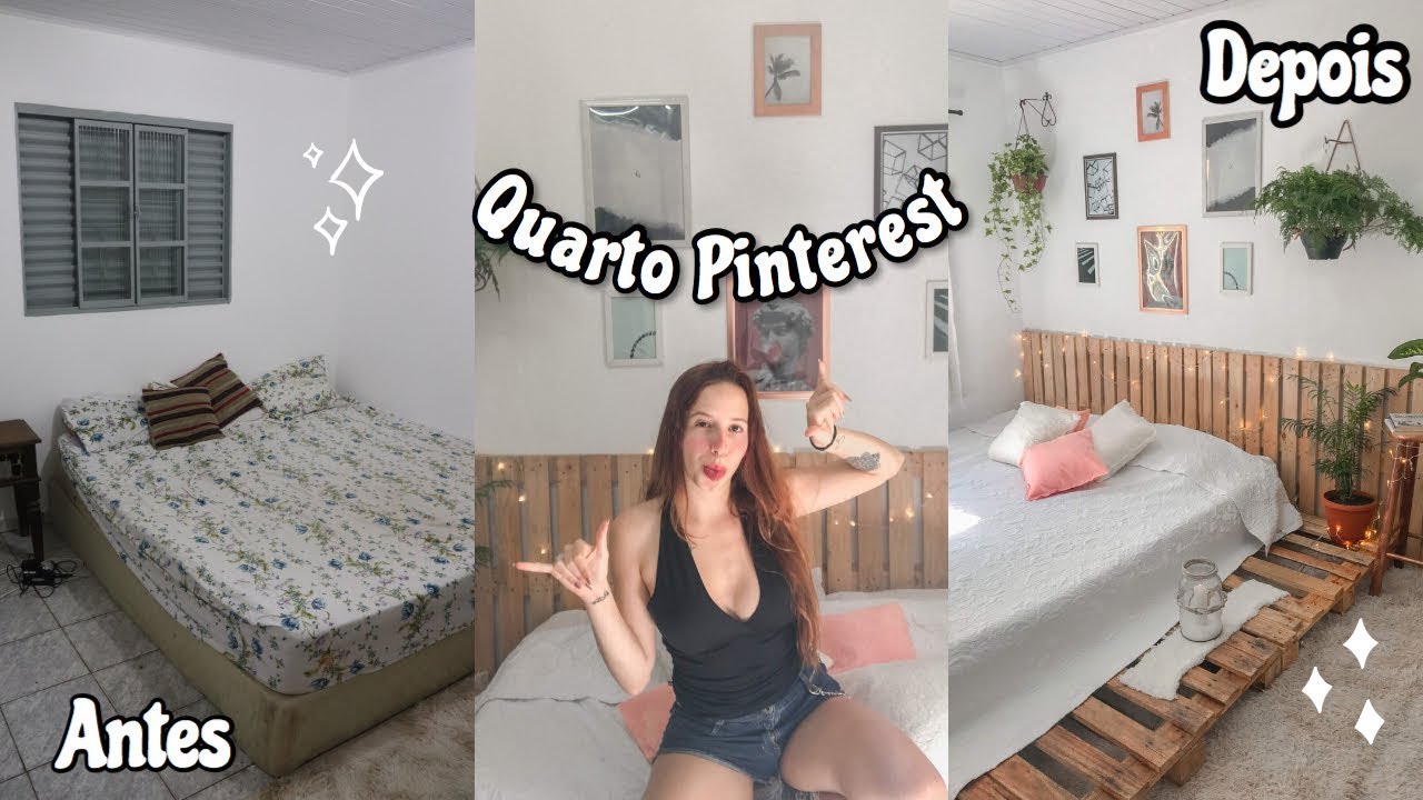 DIY REFORMANDO MEU QUARTO de *COMUM* para PINTEREST | TRANSFORMEI DO ZERO