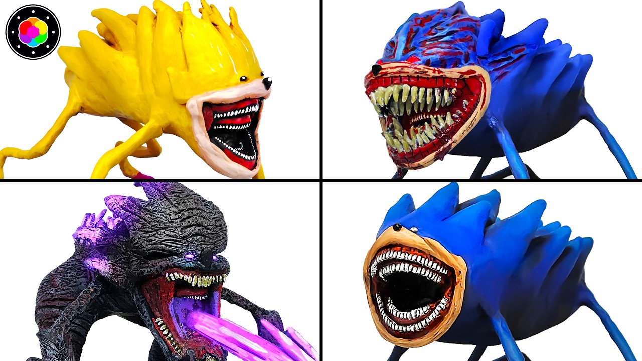 SHIN SONIC | CREANDO EVOLUCIONES ☠️💥 (Súper Shin Sonic, Shin Godzilla y...) Plastilina | PlastiVerse