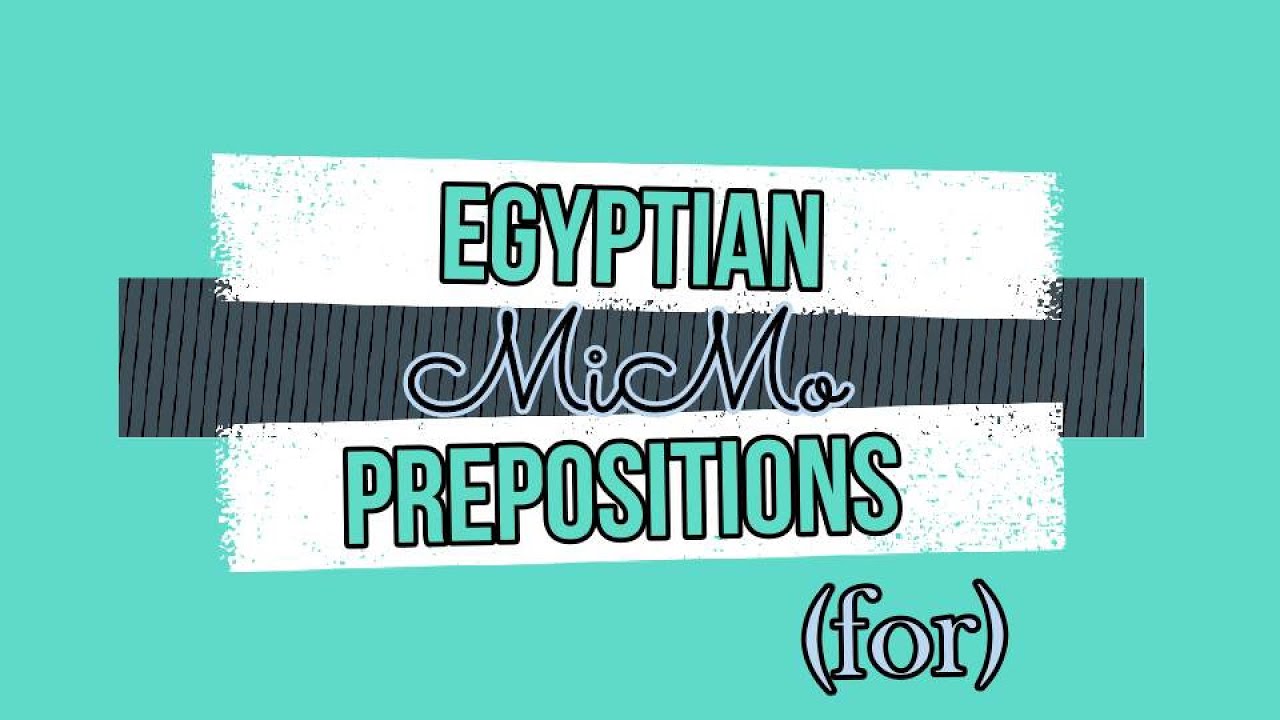 Egyptian Arabic Prepositions - (For)(No English)