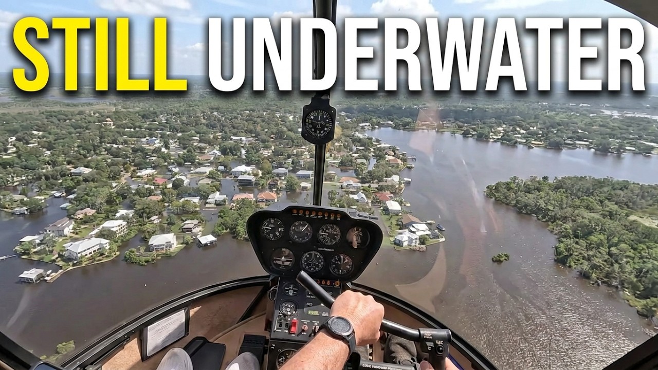 Hurricane Helene Helicopter POV Homossassa Florida