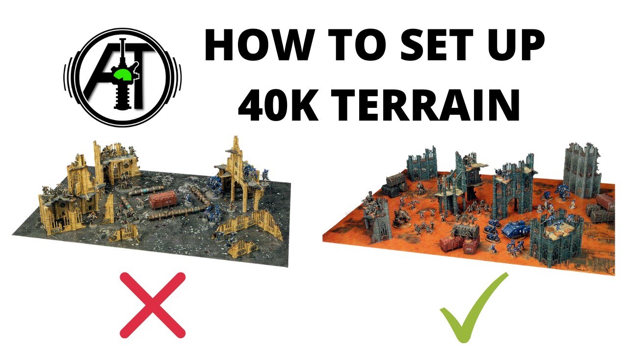 Setting up Terrain for a Warhammer 40K Gaming Table