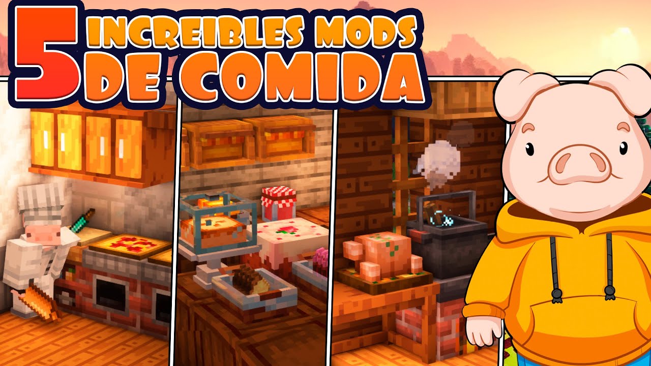 Los 5 mejores mods de comida para Minecraft!!