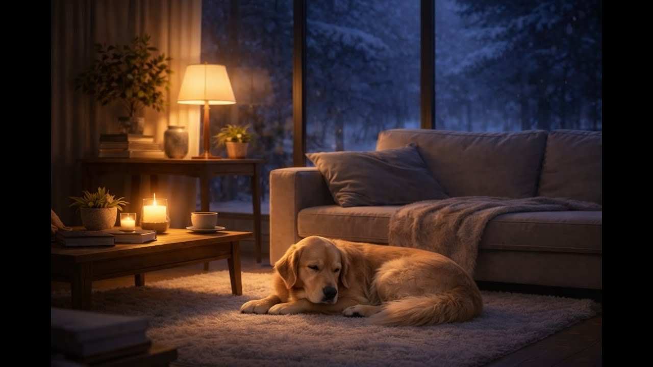 1 Hour Calm Jazz for Sleep & Study | Cozy Winter Room Ambience