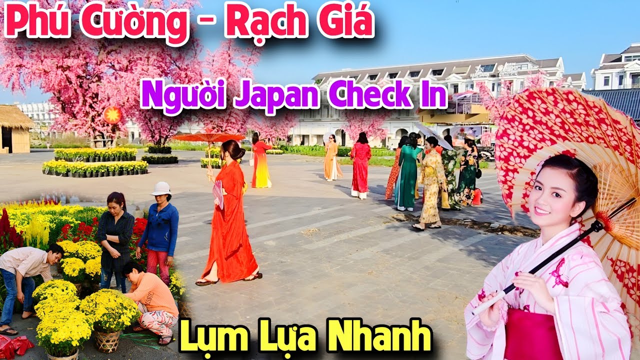 Sự kiện bất ngờ: Hội Hoa Xuân Phú Cường tại Rạch Giá đón chào khách người Nhật Bản