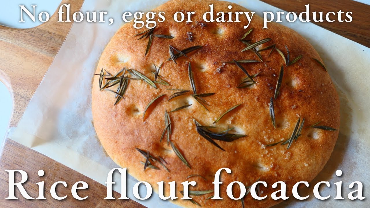 Easy focaccia made with rice flour