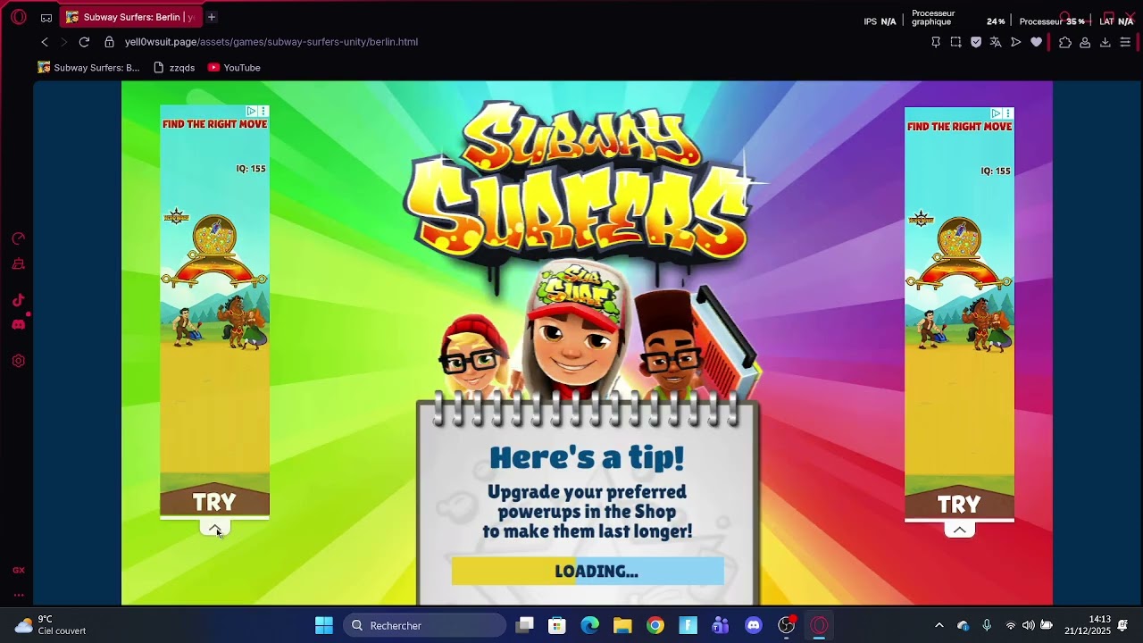 Comment avoir les touche ZQSD et avoir coins infini sur Subway Surfers !