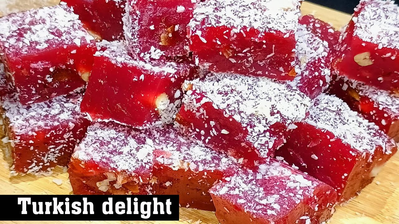 Turkish delight l Amazingly Delicious Real Turkish Delight with Beetroot l Turkish Delight Recipe