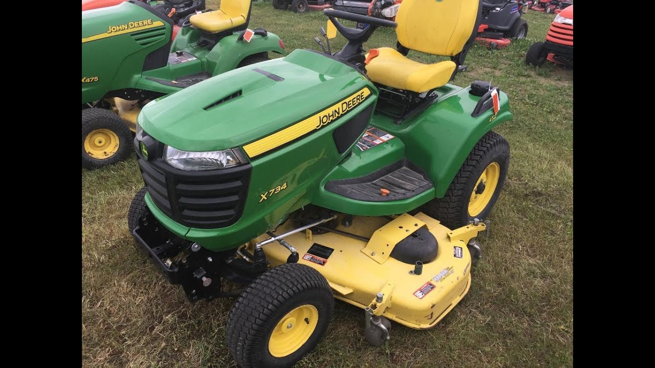 John Deere X734 Lawn Tractor with 60