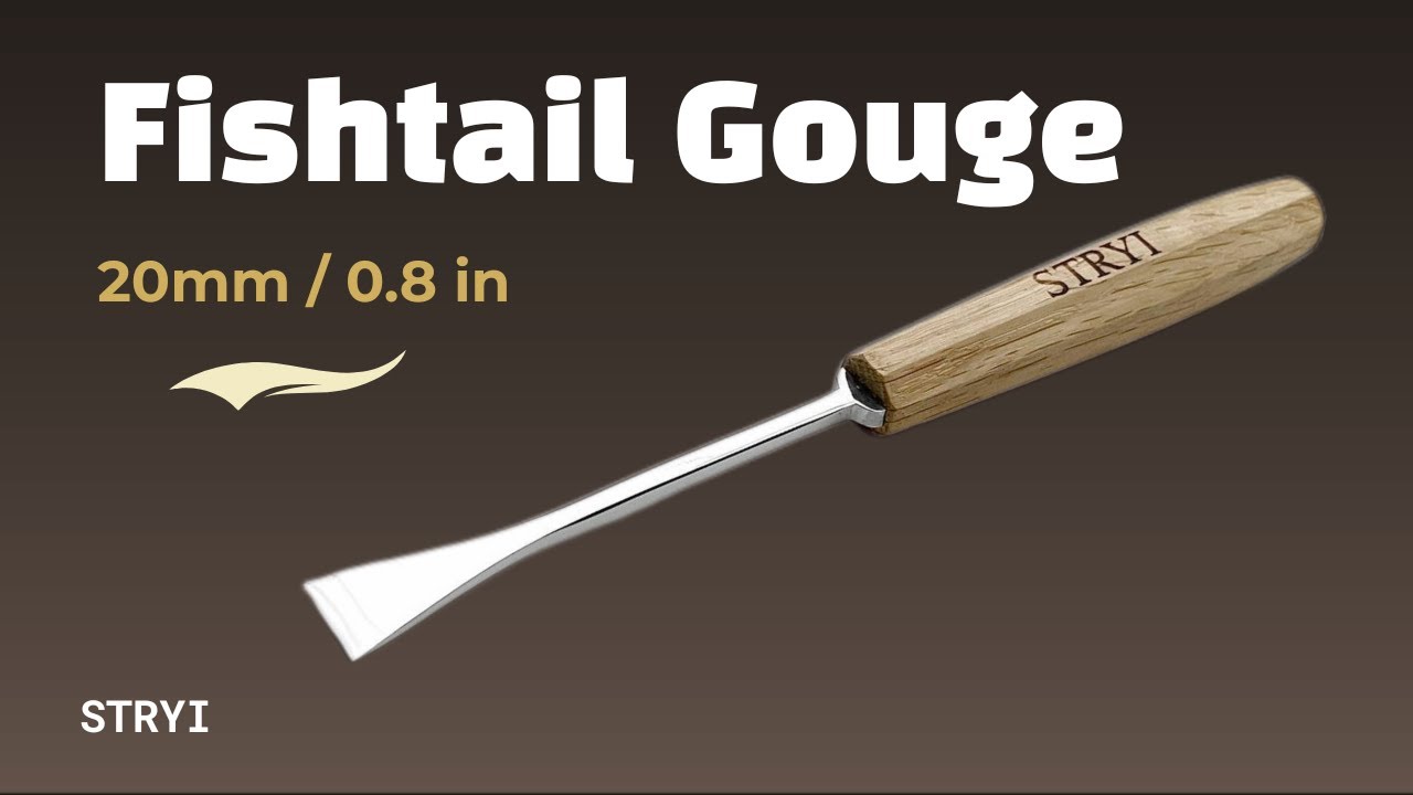 STRYI 20 mm Fishtail Chisel &ndash;  Perfect for Wood Carving Projects #woodscraft #carvingtools
