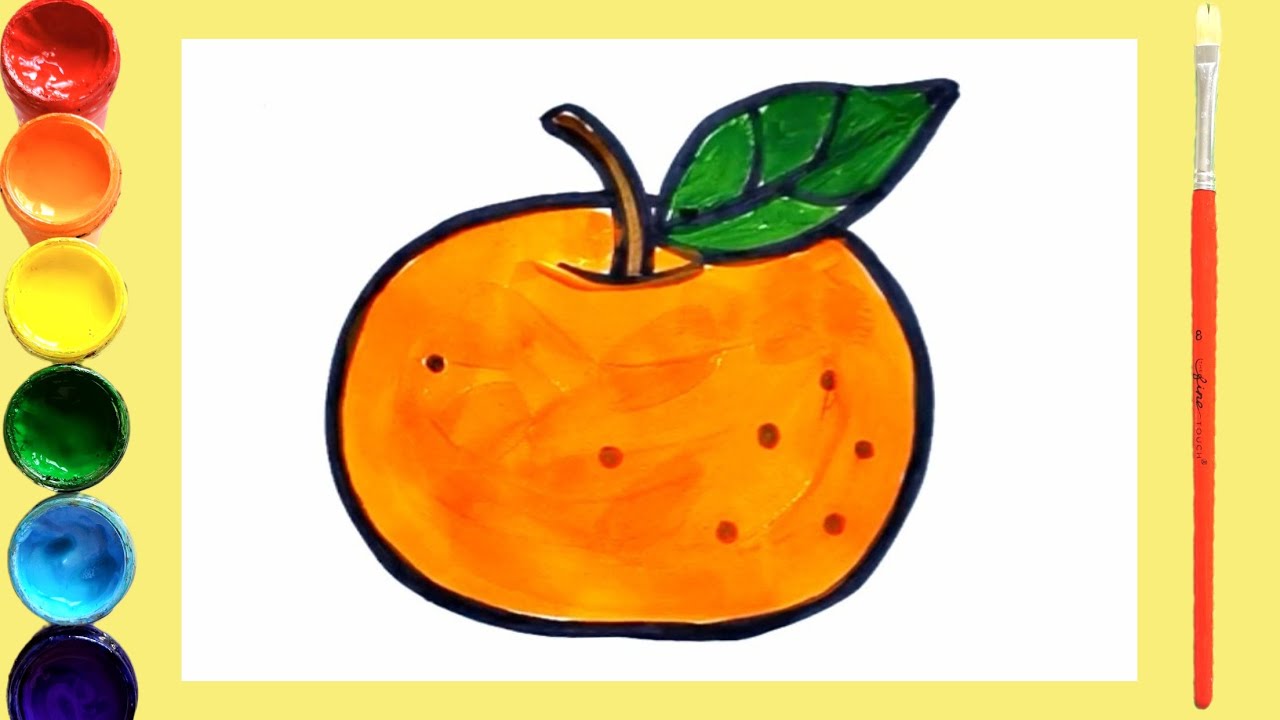 儿童简笔画-如何画橙子 How&nbsp;to&nbsp;draw&nbsp;an Orange ?
