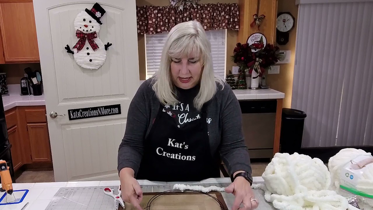 How to Make a Dollar Tree Snowman Wreath Making Tutorial