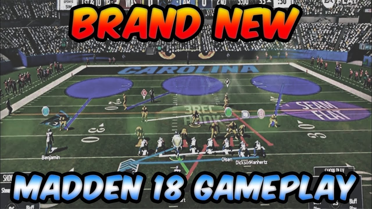 BRAND NEW LOOK AT MADDEN 18 GAMEPLAY *NOT CLICKBAIT* !!!!!