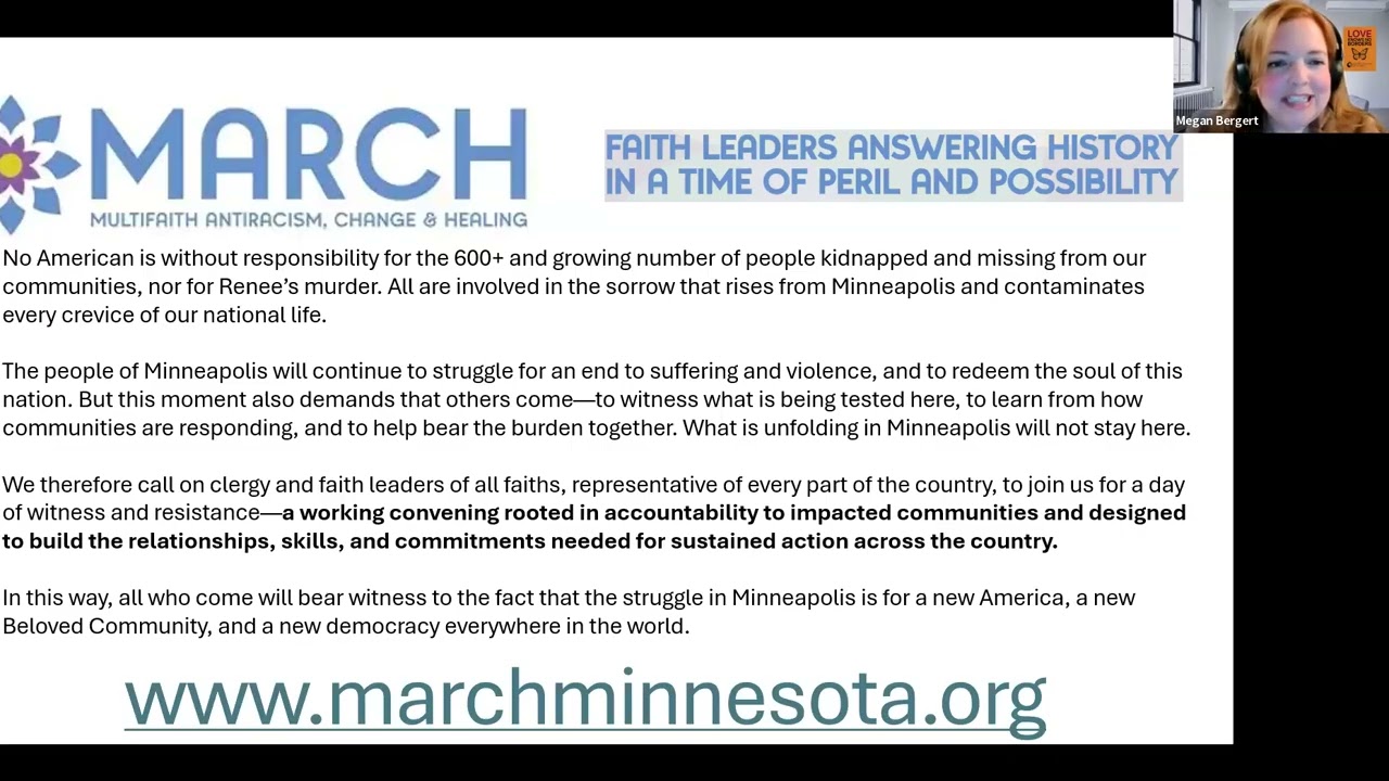 Learning from the March:  2-6-26 recorded webinar