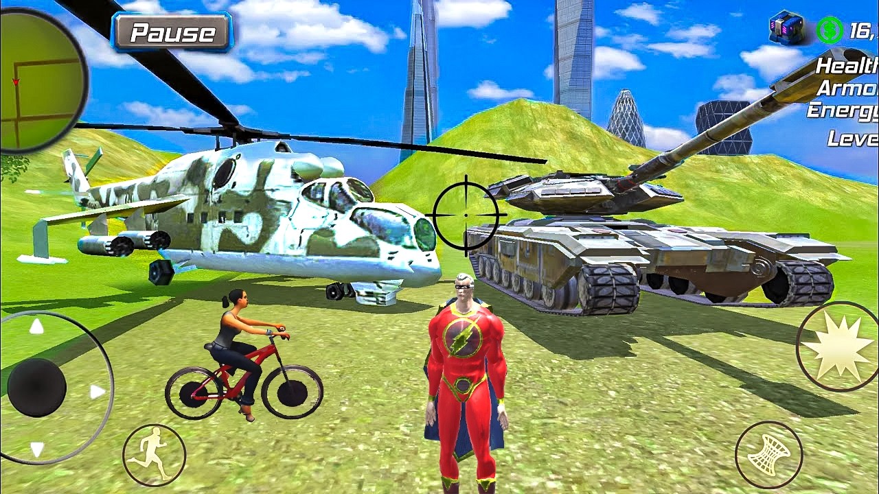 Amazing Iron Hero Gangster City - Open City Tank and Helicopter - Android Gameplay #2