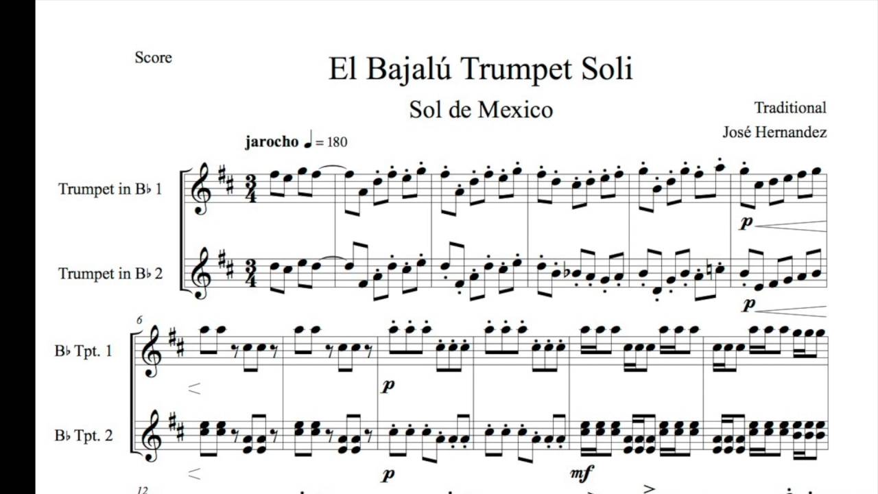 El Balaj&uacute;: Trumpet Soli Transcription