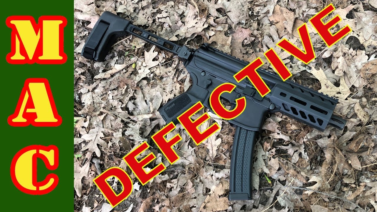 Sig MPX-k 9mm pistol - bad luck strikes again.