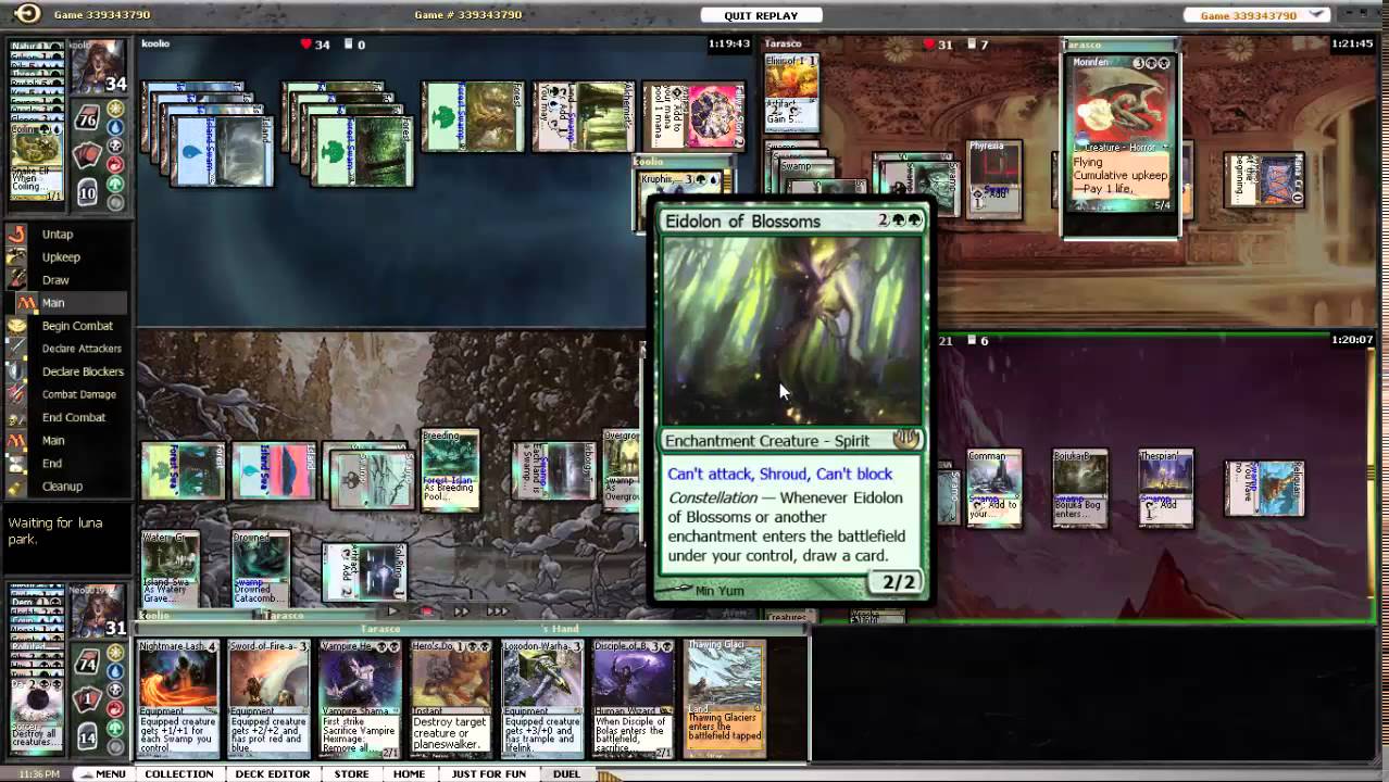 MTG EDH Commander: Morinfen v. Damia v. Pharika v. Kruphix