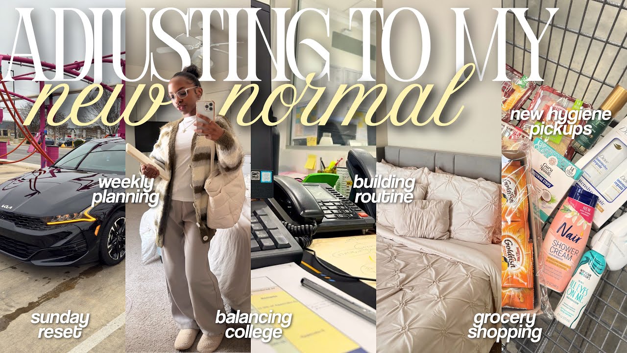 Adjusting To My New Normal 🌼 Building Routine, Sunday Reset, Working 9-5, Balancing College + More!