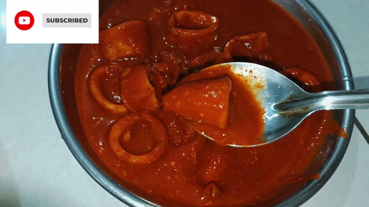 Goan Squid Tik Ambot Recipe | #squid #squidrecipe