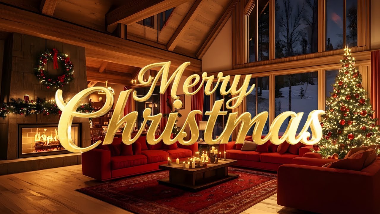 Late Night Christmas Jazz 🎄 Fireplace Sounds for Focus & Relax