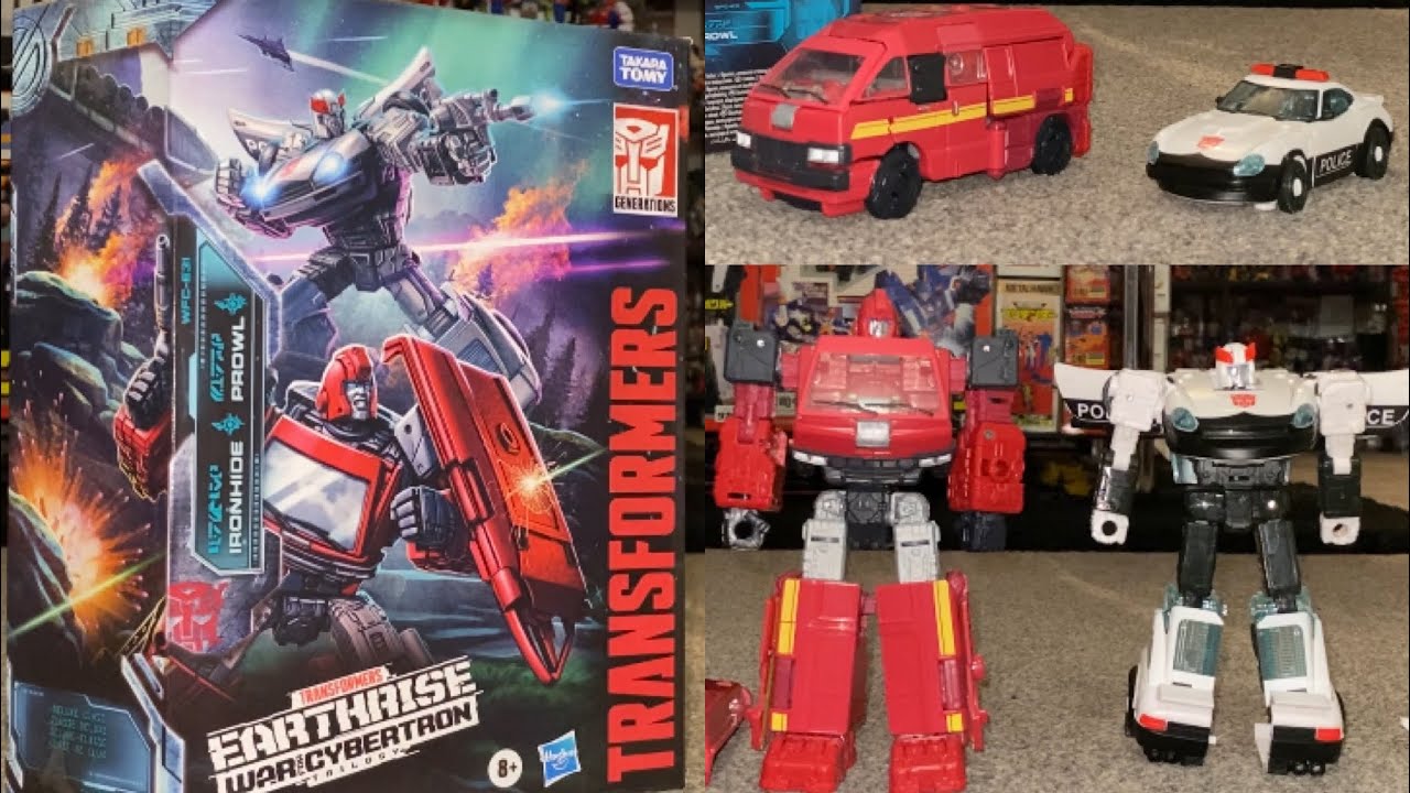 Transformers earthrise ironhide & prowl unboxing and review Generations Wfc G1 comparison collection