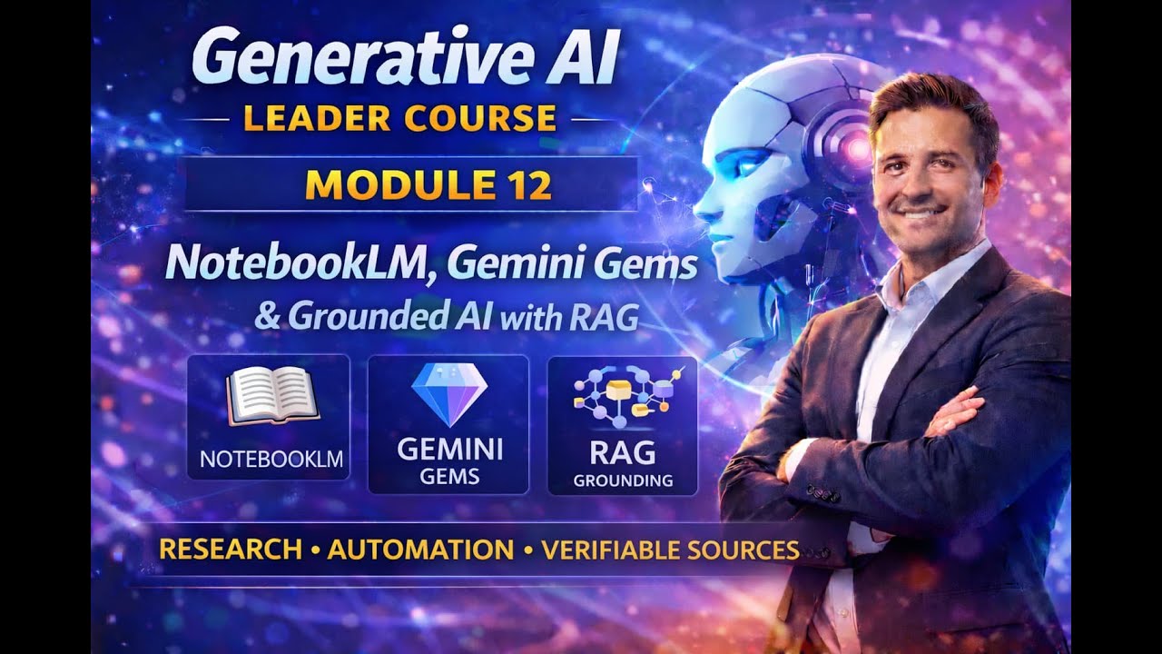 Generative AI Leader (Module 12): NotebookLM, Gemini Gems & Grounded AI with RAG