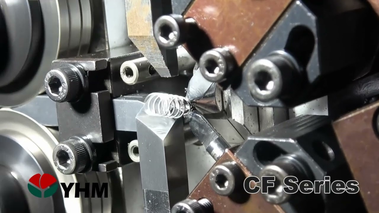線徑0.4mm 直筒壓簧｜CNC壓簧製造機 CF-310｜YHM友匯機械