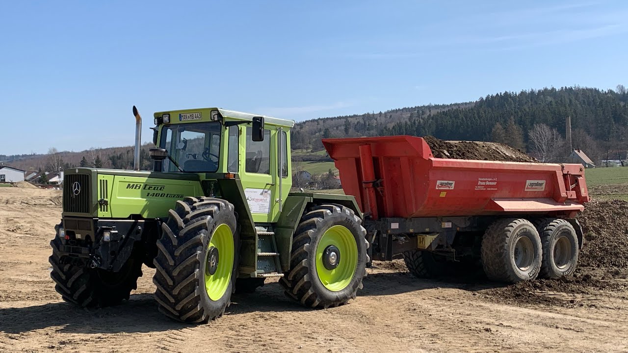 MB trac 1400 turbo mit Kr&ouml;ger Erdmulde