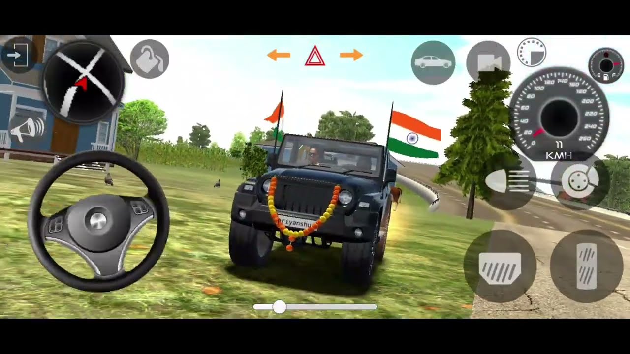 INDIAN 🇮🇳SIMULATOR CAR 3D 🔥 THAR GAME 💯 MODIFIED THAR😡#india#viral#youtubeshorts #games#indiancars 