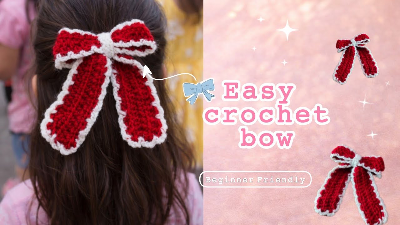 How to Crochet a Hair Bow 🎀 | Beginner Friendly Tutorial