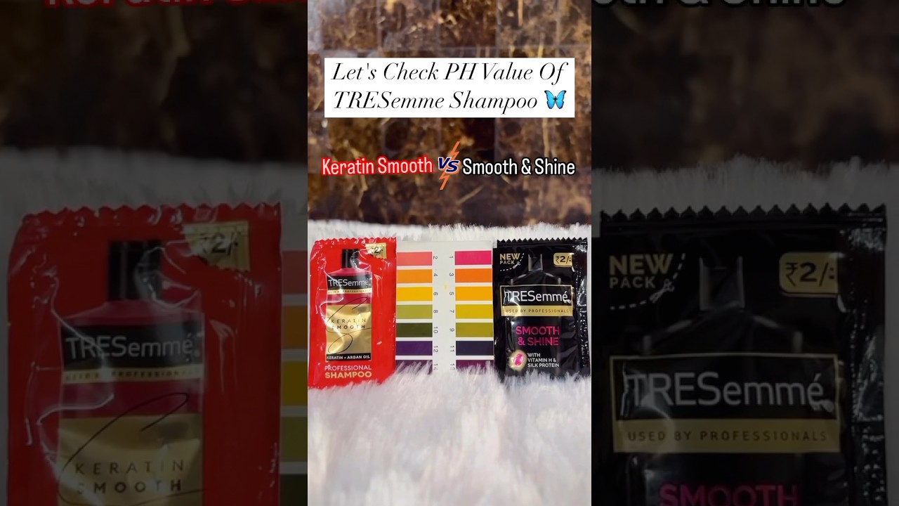 Let's Check Ph Value Of TRESemme &hearts;️🖤Keratin vs Smooth&Shine shampoo #viralvideo #tresemm&eacute; #ytshorts
