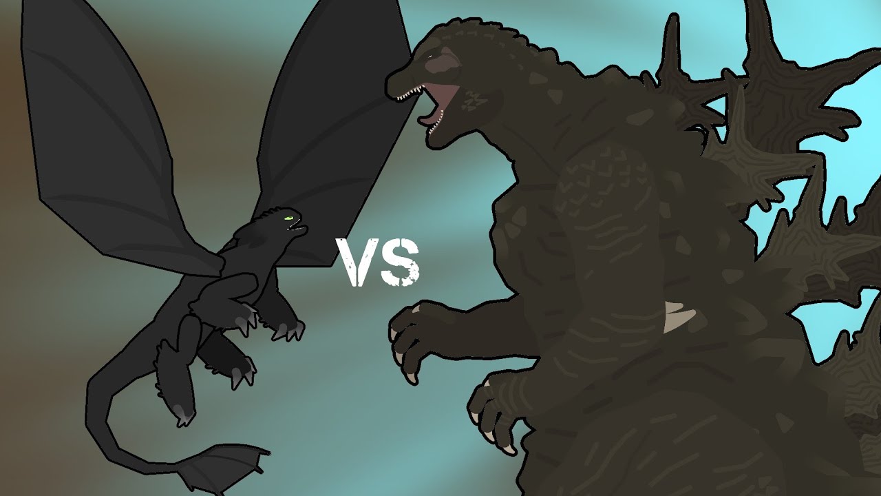 Godzilla Minus one Vs Toothless in  how to Train Your Dragon  