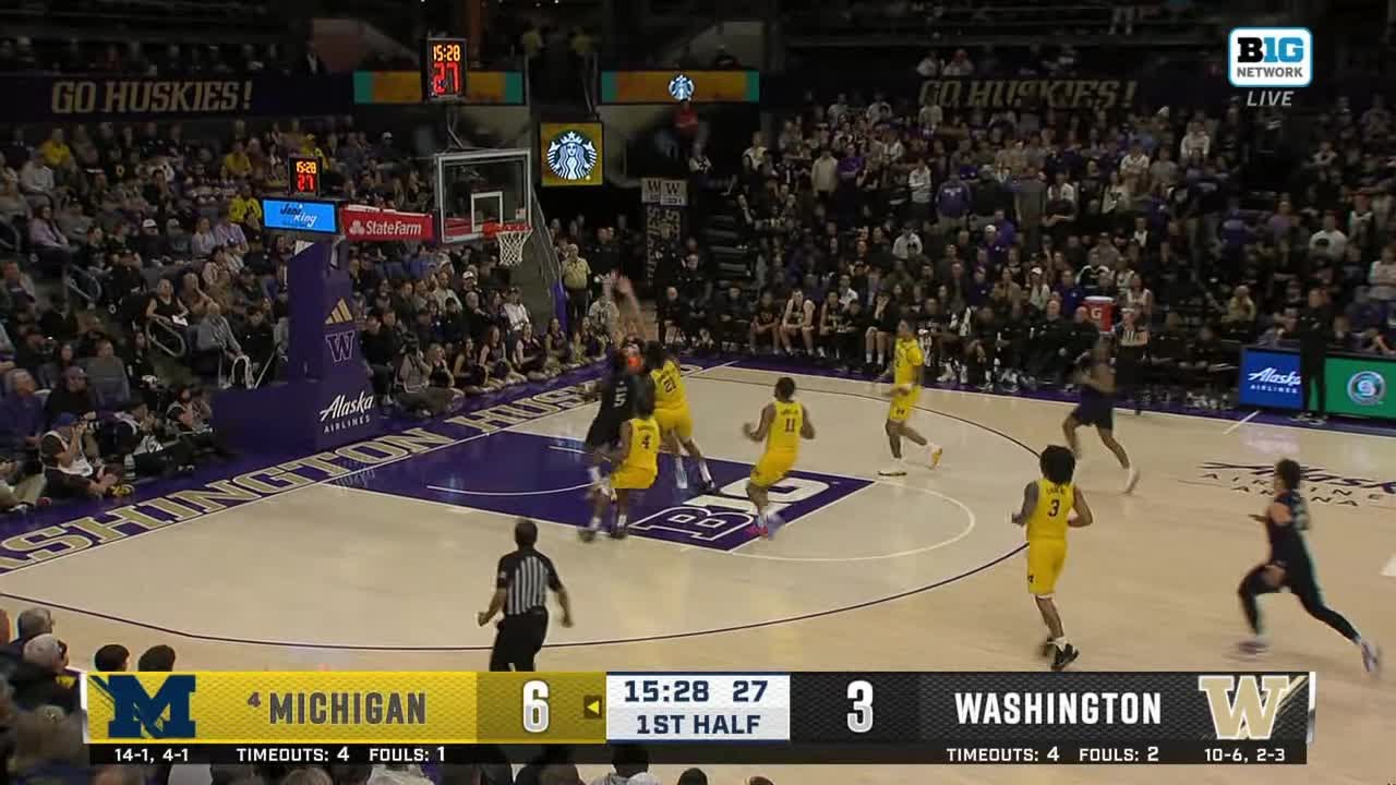 Morez Johnson Jr. Steals & Scores vs. Washington | Michigan Men's Basketball