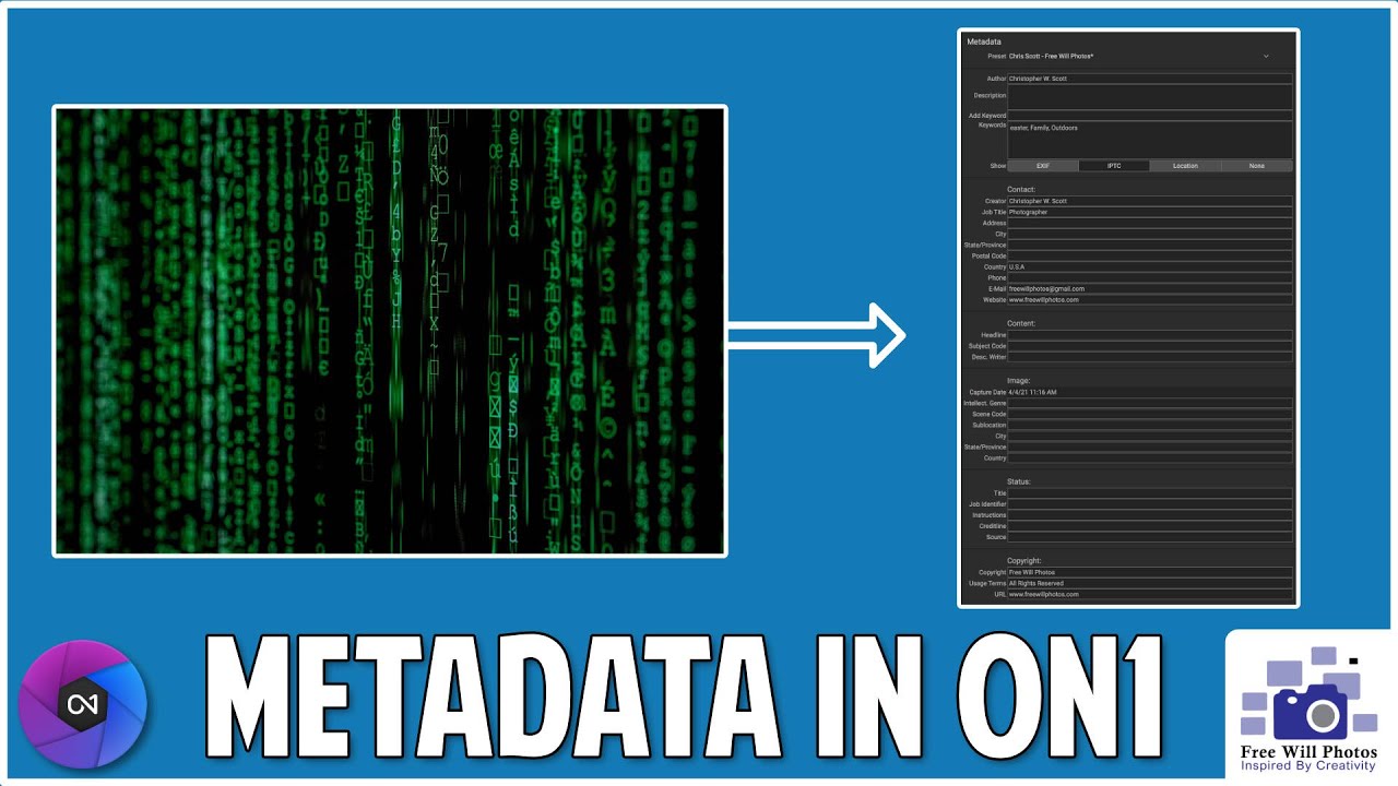 ON1 Photo Raw Metadata Module - Explained