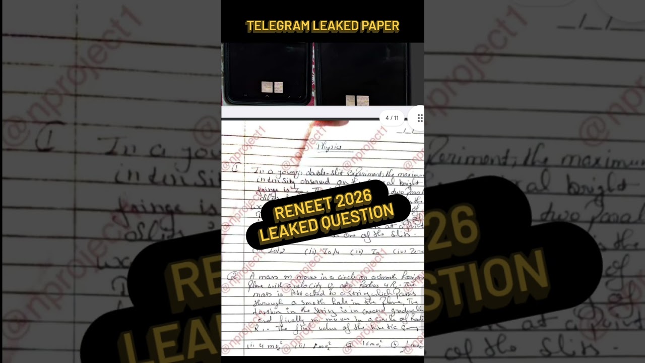 _🚨 RE-NEET 2026 PAPER LEAK ON TELEGRAM? WHO IS RESPONSIBLE? 😡Is it Real Paper ? #nta #reneet #neet