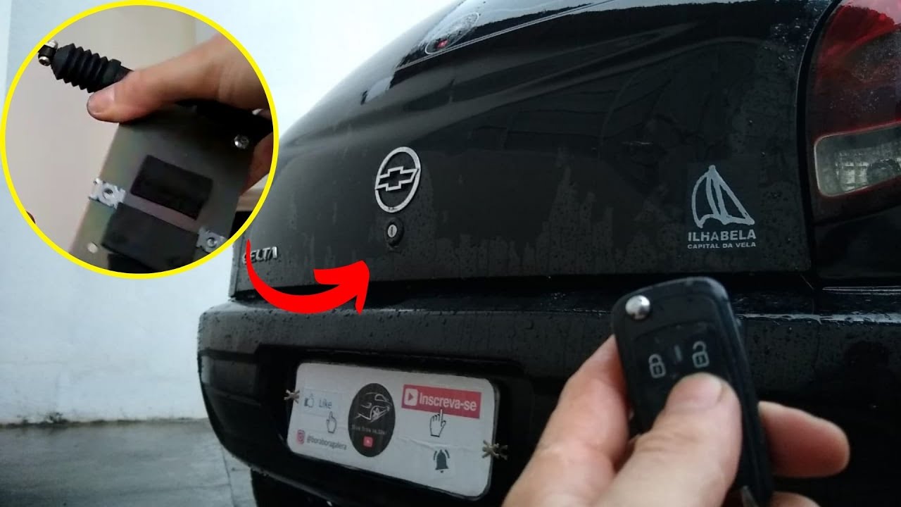 Instalando trava elétrica no porta malas do celta