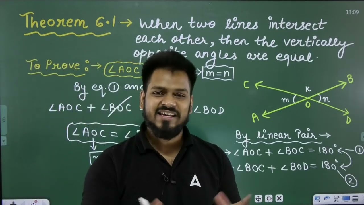 Proof of Vertically Opposite Angles Are Equal | Class 9 Maths Chapter 6