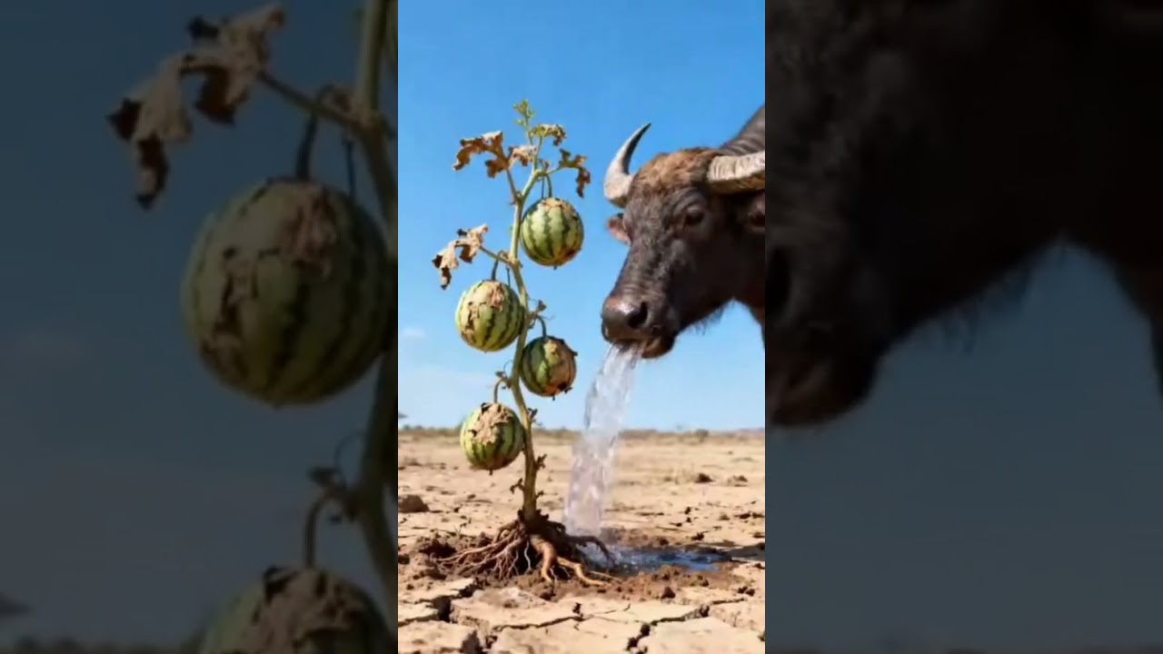 A buffalo grow the tree but kisane cut the tree ai video #short #shorts #viral