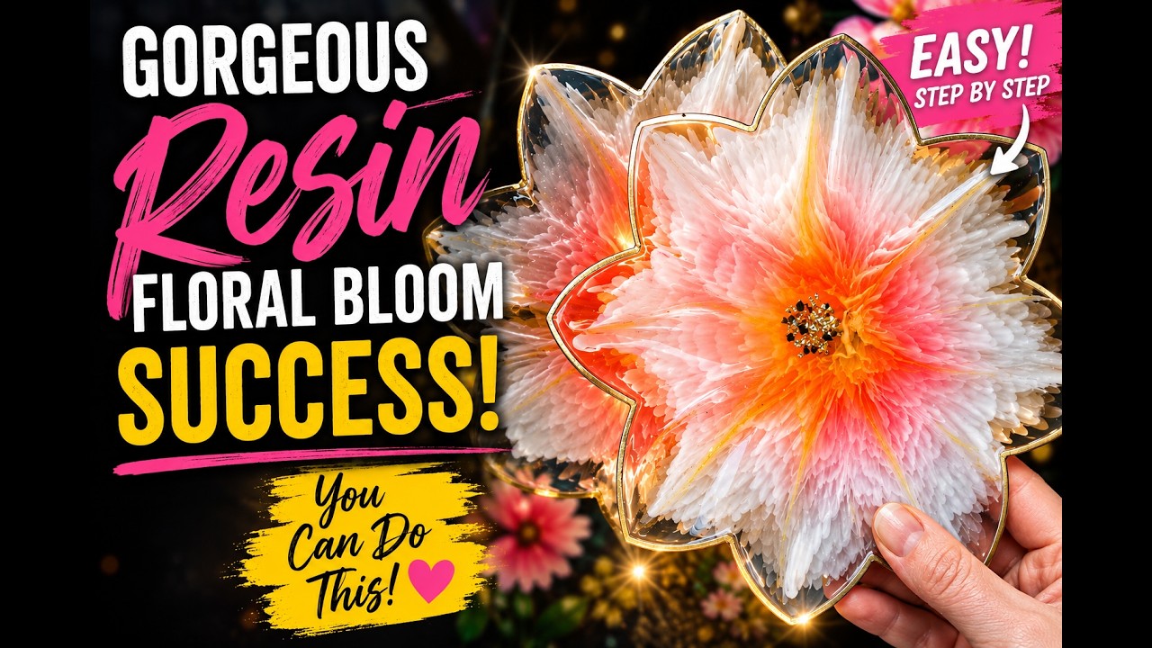 Floral Resin Bloom Coasters with Bloom Design | Beautiful Floral Epoxy Art with Resiners